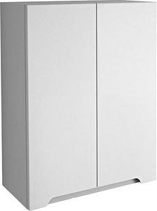 Шкаф QL, 60 см, 2 дверцы, 2 стеклянные полки, белый глянец ZZ
