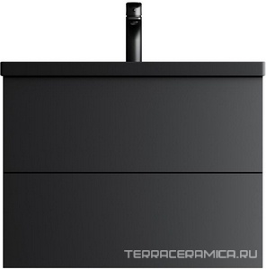 Тумба подвесная под раковину 75 AM.PM Gem M90FHX07522BM 2 ящика черная ZZ