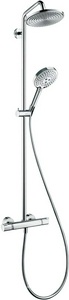 Смеситель для душа термрстат, со стационарным верхн.душем 240мм, шланг, ручной душ в компл., Raindance Select Showerpipe ZZ