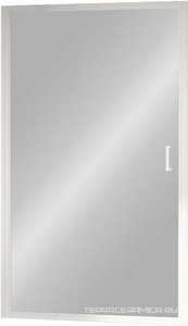 Дверь для душа, в нишу 1400хh1950мм, раздвижная, 1 дверь, 1 неподв.секция, правая/левая, (стекло прозрачное 6мм, фурн.цв.белый), Passage ZZ