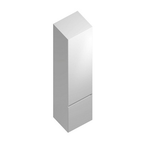 Пенал подвесной CUBO, левый, 165 см, цв.белый XX
