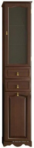 Пенал Риспекто напольный 404*1988*380мм, правый, с бел. корзиной, цвет Нагал(орех) ZZ