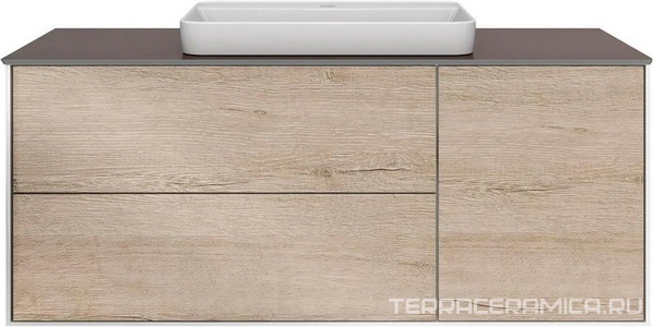 Тумба PLAZA Modern, подвесная 120 см, 3 выдвижных ящика, цв.дуб орегон XX