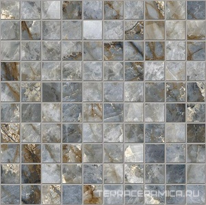 Mosaico Blu Ande Lappato ZZ|30x30