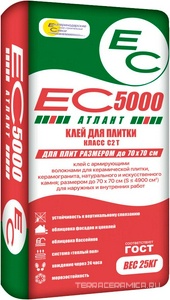 Клей д/плитки ЕС Атлант, 25кг (54 шт/поддон)