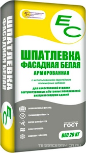 ЕС Шпатлевка фасадная белая 20 кг, ZZ ( под заказ кратно поддонам)