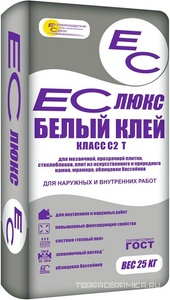 ЕС Люкс белый клей 25 кг, ZZ ( под заказ кратно поддонам)