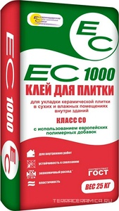 Клей д/плитки ЕС 1000, 25кгZZ ( под заказ кратно поддонам)