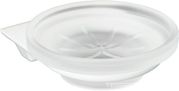 Мыльница стеклянная настенная Kammel K-8329white, цв. белый, ZZ