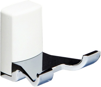 Крючок двойной Leine K-5023DWHITE, цв. хром + белый, ZZ