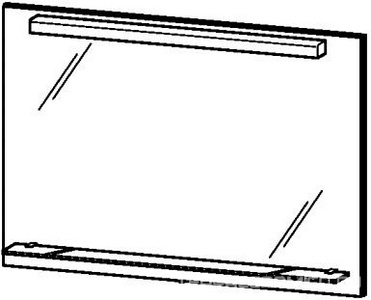Зеркало 1200х155хh800мм, светильник 21W, полочка, крепёж в компл., X-Large ZZ