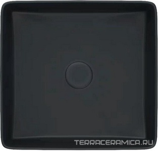 Раковина - чаша IDDIS Slide SLIBM01i27, 36x36x11 см, БЕЗ отверстия под смеситель, цв.черный, ZZ