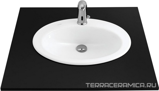 Раковина врезная под столешницу 58x46,3 см TP230, фарфор, цв. белый ZZ
