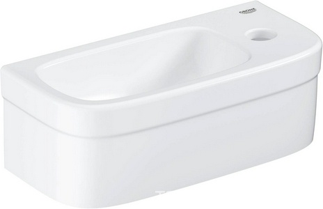 Раковина Euro Ceramic 37 см, БЕЗ крепежа, цвет белый ZZ