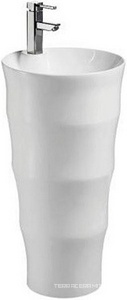 Раковина CeramaLux  G-308, напольная (моноблок) 420х420х830 мм, БЕЗ перелива, с отверстием под смеситель, ZZ