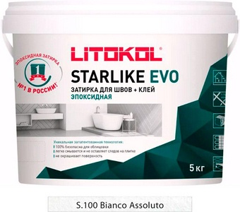 Затирка Starlike EVO BIANCO ASSOLUTO S.100  5 кг. ZZ