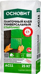 Плиточный клей универс. ОСНОВИТ СТАРПЛИКС AC11  (С1Т) 25 кг.
