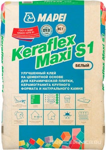KERAFLEX MAXI S1 WHITE эластичный клей на цементной основе (25кг)