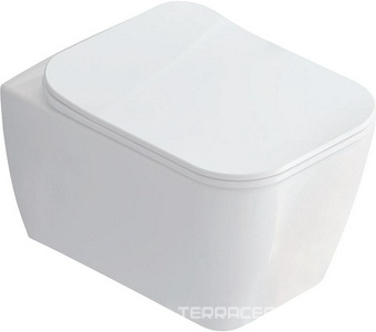 Подвесной унитаз Монтре SETK3204-2616, 52x36x35.5 см,каскадный слив, c крышкой-сиденьем микролифт, белый ZZ