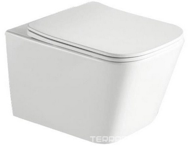 Унитаз подвесной бзободковый TIMO SOLI TK-303 (550*350*360), сиденье с микролифтом в комплекте, цв белый ZZ