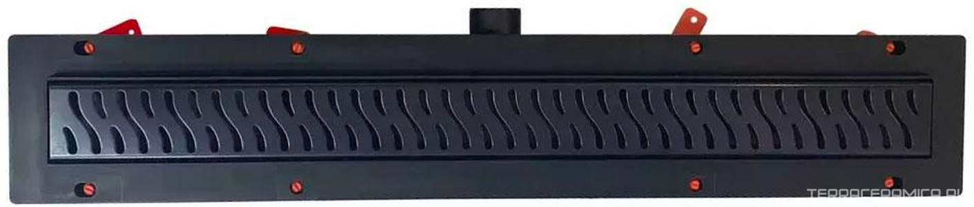 Водоотводящий желоб 950 мм Harmony Black, с решеткой, цв.черный ZZ