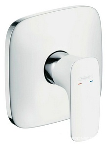 Смеситель для душа, встраиваемый в стену, внешняя часть (БЕЗ внутр. части – Ibox арт.01800180), цв.хром/белый, PuraVida KL
