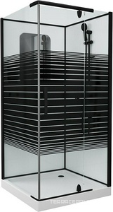 Душевая кабина Grossman GR270QR 100х100 см, правая, цвет профиля черный, ZZ