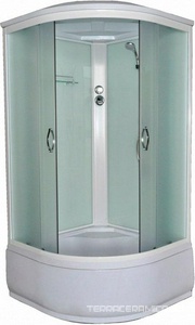 Душевая кабина CS-1200 120х120х215 см, стекло матовая, стекло 4мм, глубокий поддон, высота поодона 43 см, тропический верхний душ, ZZ