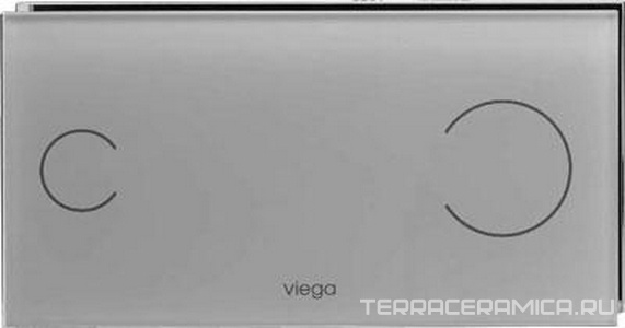 Клавиша хром Visign for More 100 Viega (8352,1) (стекло/светло-серый) Viega T5 597481