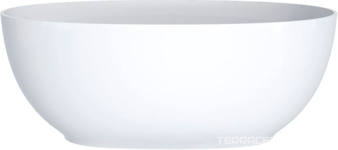 Ванна отдельностоящая, из искусственного камня 160x80, без сифона (n179681), цв. белый глянец