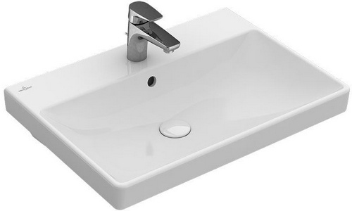 Раковина 600х470 мм ,1 отв. д/смес., c переливом,(цв. R1 White ceramicplus) Avento ZZ