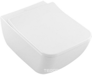 Унитаз подвесной, 375х560мм, с открытой кромкой смыва, (без сиденья), (цв. R1 white ceramicplus), Legato ZZ
