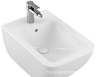 Биде подвесное, 375х560мм, с 1 отв.д/смес., крепёж в компл., (цв. R1 white ceramicplus), Venticello ZZ
