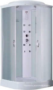 Душевая кабина закрытая, c крышейTimo Eco, 90x90x218 см, профиль белый, полотно матовое, ZZ