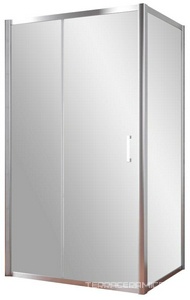 Душевое ограждение ZP+ZPV, 110x90x1900 мм, профиль глянцевый хром, стекло прозрачное, БЕЗ поддона ZZ
