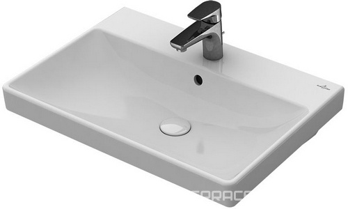 Раковина 650х470мм, 1 отв.д/смес., c переливом, (цв.01 white alpin), Avento ZZ