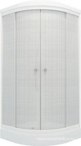 Душевая кабина Triton Стандарт 100x100x228 см, стекло узорз-лен, корпус/профиль белый, ZZ