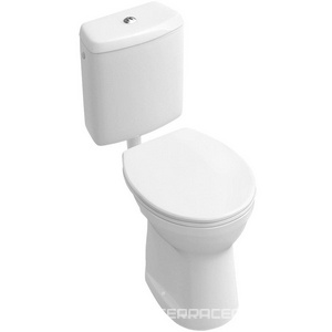 Чаша напольного унитаза 355х465мм, без сиденья, горизонт.слив (01 white), Omnia classic ZZ