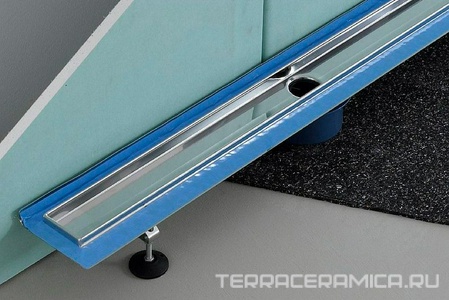 Дренажный канал прямой 1200мм (лоток 1151мм), уплотн.лента в компл., (БЕЗ решетки, опор арт.66000х и сифона арт.65000х), Tece ZZ