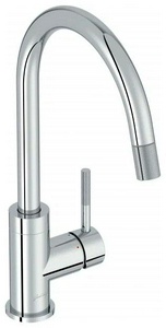 Смеситель для кухни Edgar E23309-CP, выдвижной излив, гибкая подводка, хром ZZ