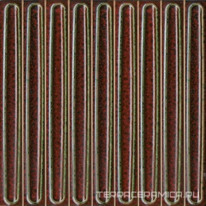Декор чипсет Далия красный тёмный глянцевый 20x20x0,95