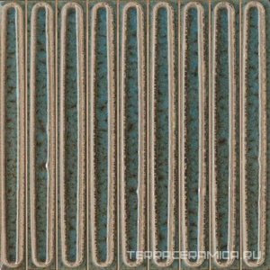 Декор чипсет Далия бирюзовый тёмный глянцевый 20x20x0,95