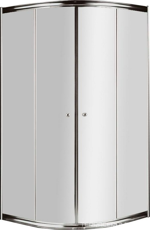 Душевое ограждение 1/4 круга R550, 985-1000х985-1000хh1950мм, 2 сдвижные двери, (ст.прозр.6мм, фурн/хром), Giubileo ZZ