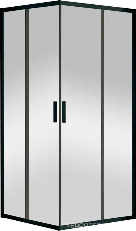 Душевой уголок 1100х900хh1900мм, прямоуг., правый/левый, (стекло прозрачное 6мм, фурн.цв.черный мат.), Garda ZZ