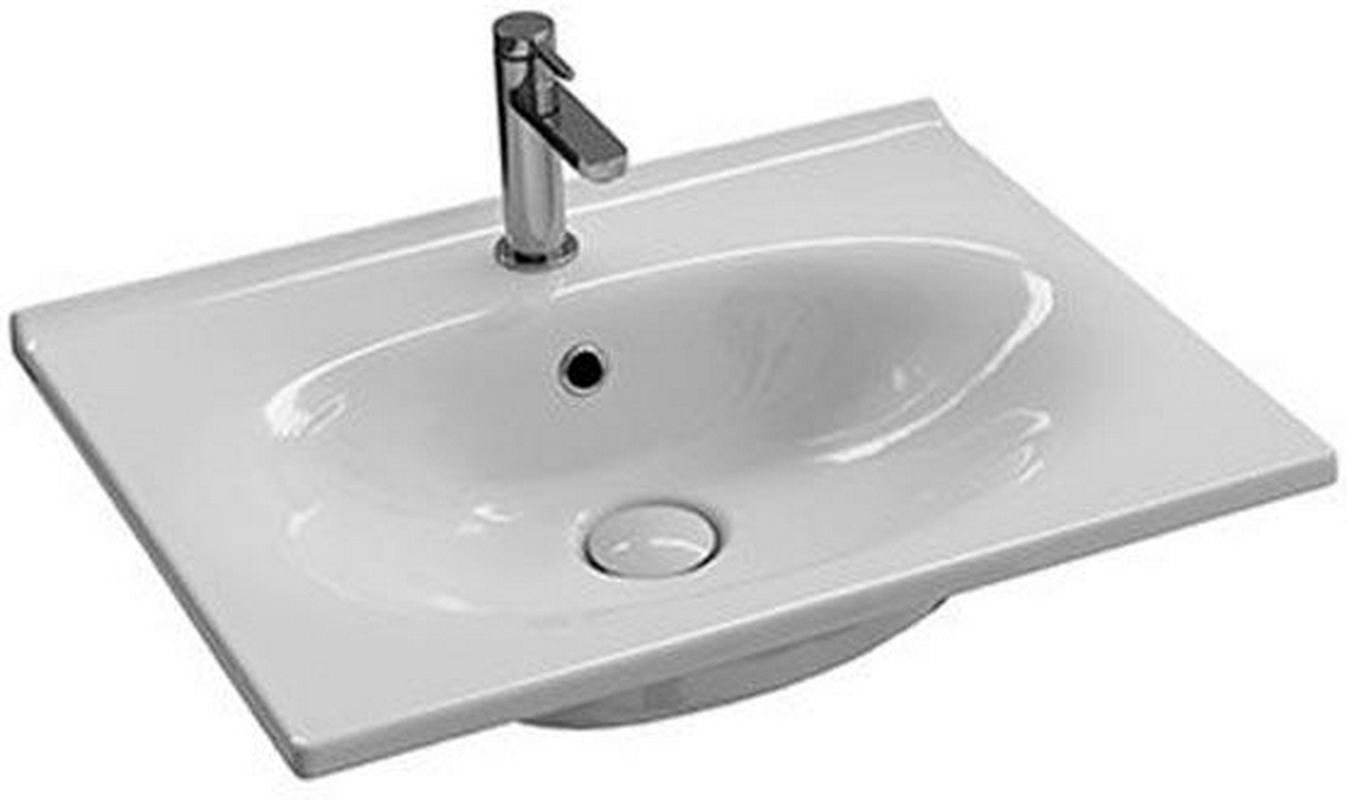 Раковина 60х48,5см для установки на тумбу, 1 отв. д/смесит., крепл.в компл., Le Fiabe ZZ