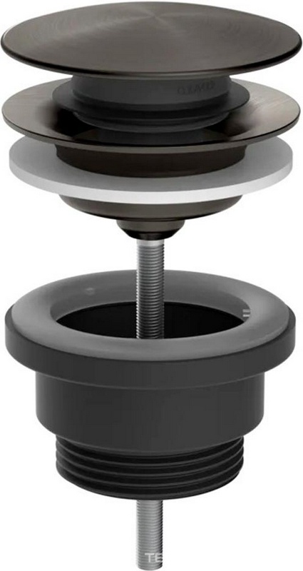 Донный клапан нажимной “Stop&Go”, 1 1/4, (цв. Black Metal Brushed PVD), Gessi ZZ