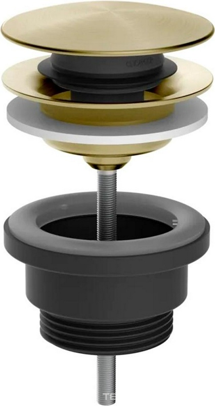 Донный клапан нажимной “Stop&Go”, 1 1/4, (цв. Brushed Brass PVD), Gessi ZZ
