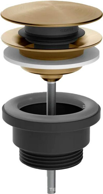 Донный клапан нажимной “Stop&Go”, 1 1/4, (цв. Warm Bronze Br. PVD), Gessi ZZ