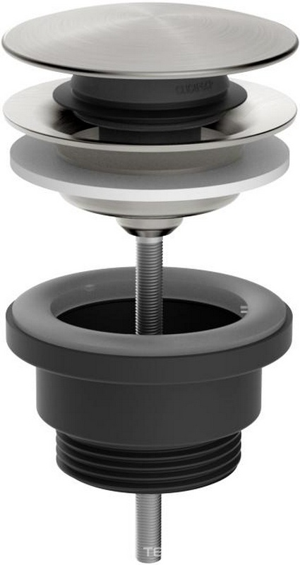 Донный клапан нажимной “Stop&Go”, 1 1/4, (цв. Steel Brushed), Gessi ZZ