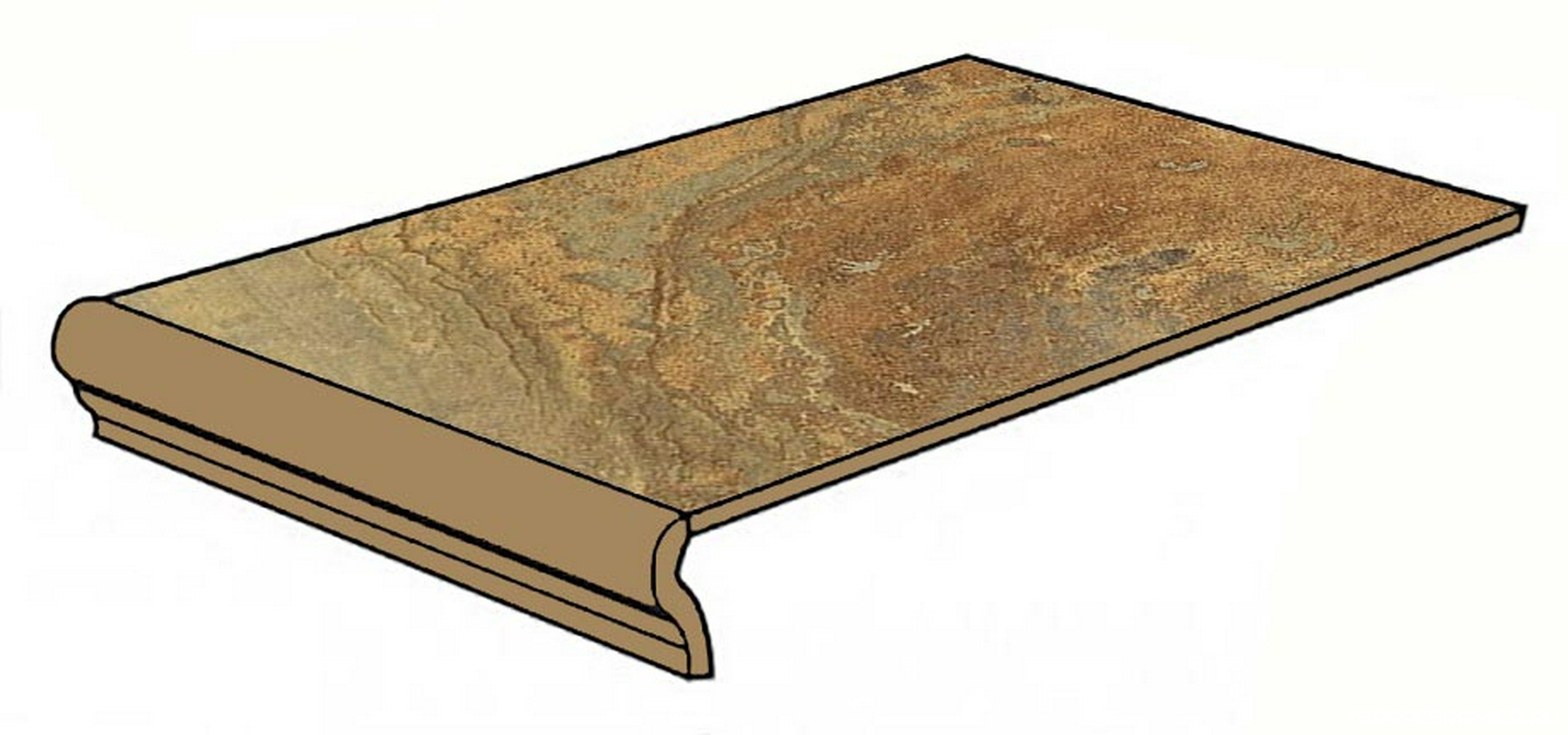 Ступень проходная с торрелой Flagstone Multicolor (n121338 ? 63480)|350x300